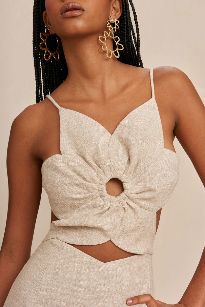 Cult Gaia Aura Dress White | NZ 648239U