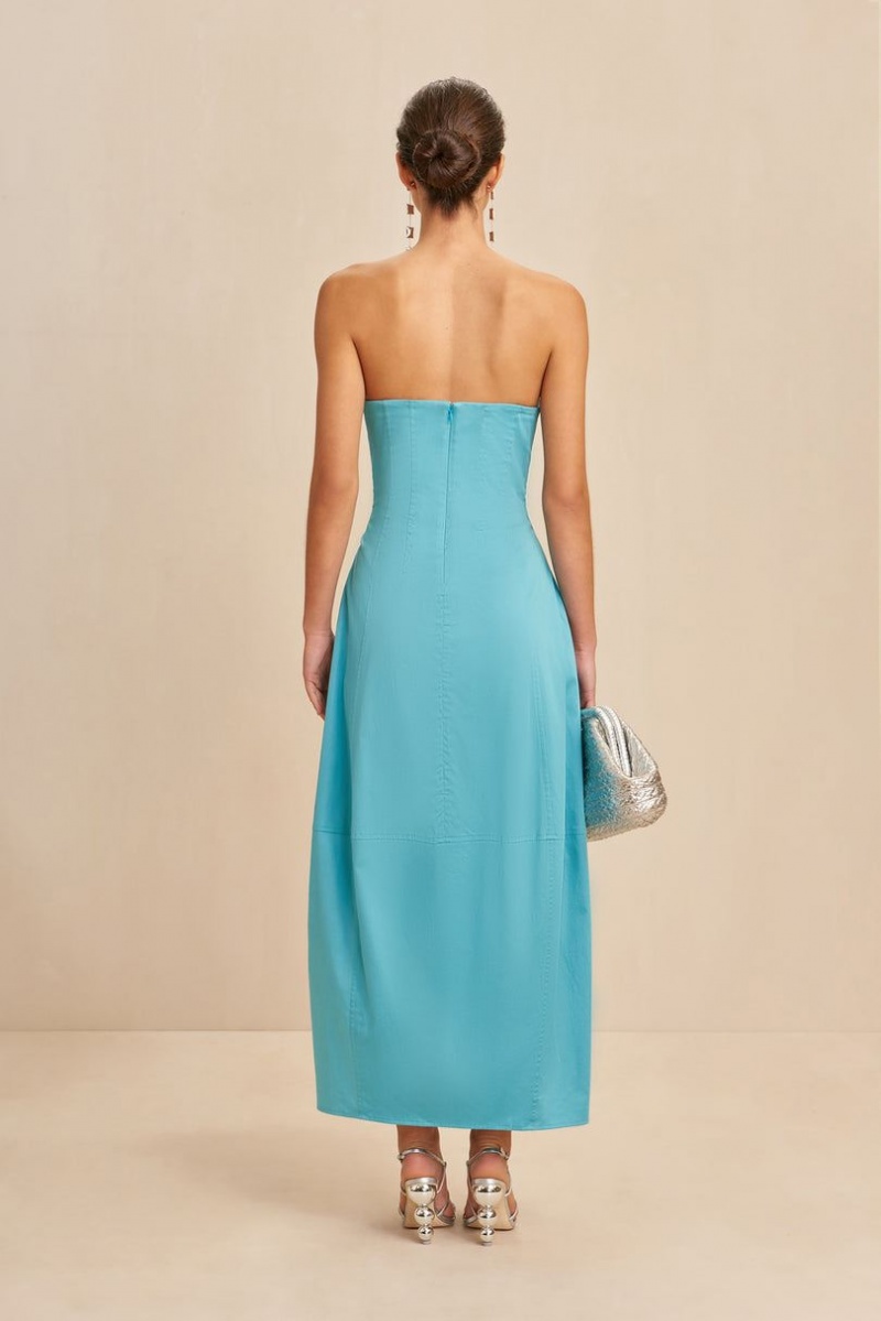 Cult Gaia Chiara Dress Turquoise | NZ 891506D