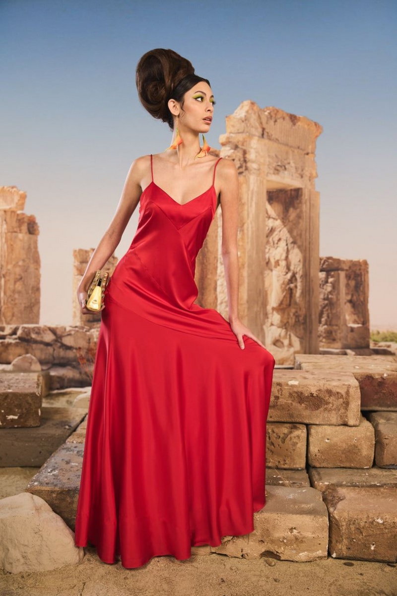 Cult Gaia Crissy Gown Dress Red | NZ 971205Z