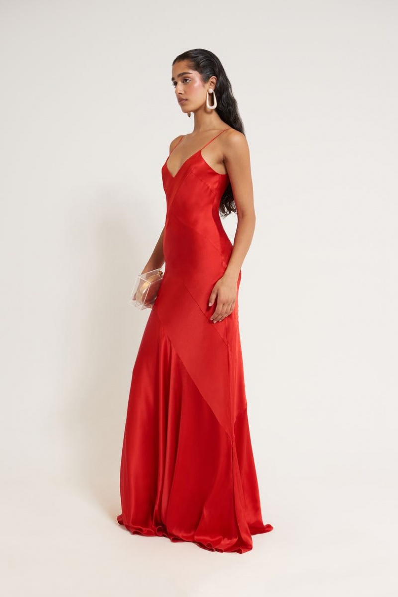 Cult Gaia Crissy Gown Dress Red | NZ 971205Z