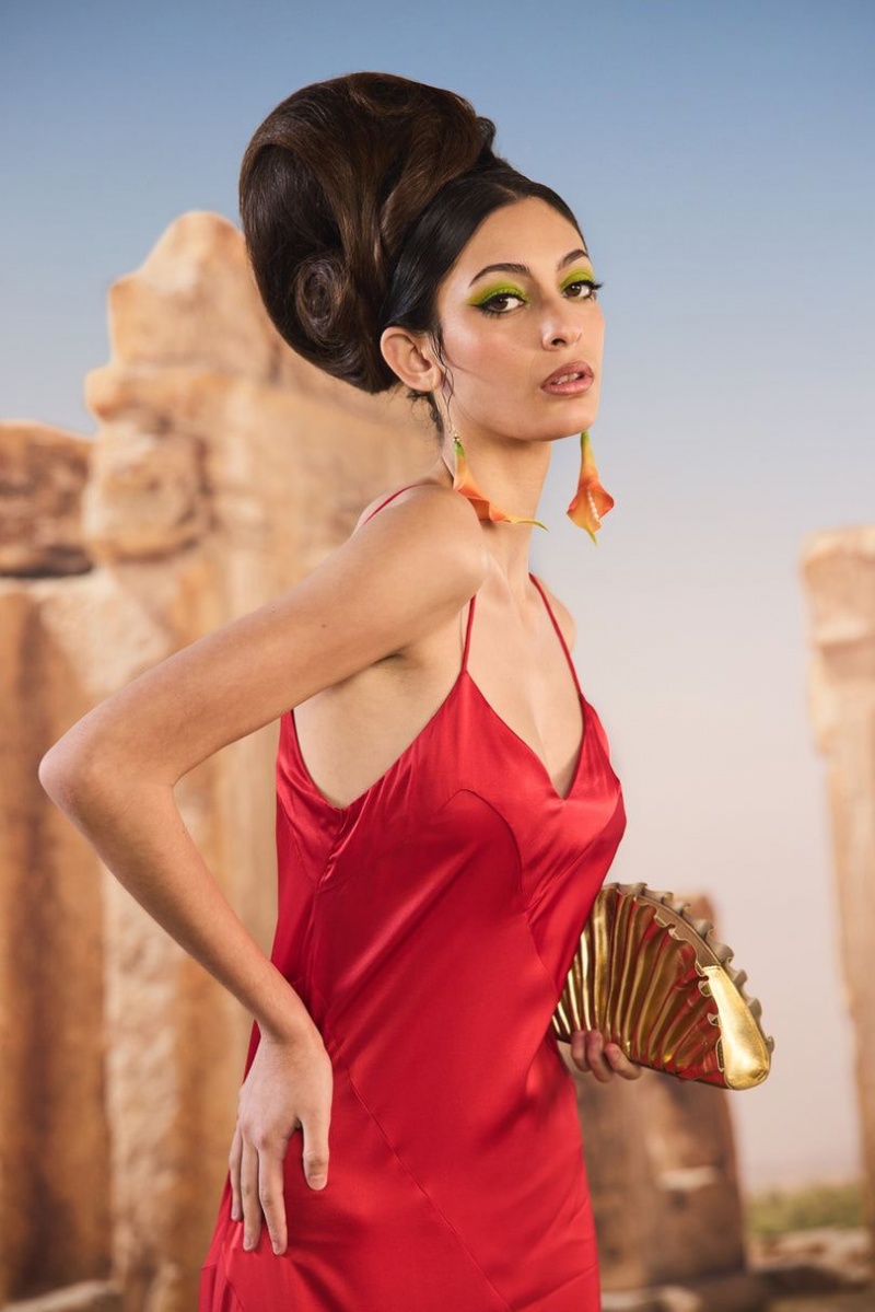 Cult Gaia Crissy Gown Dress Red | NZ 971205Z