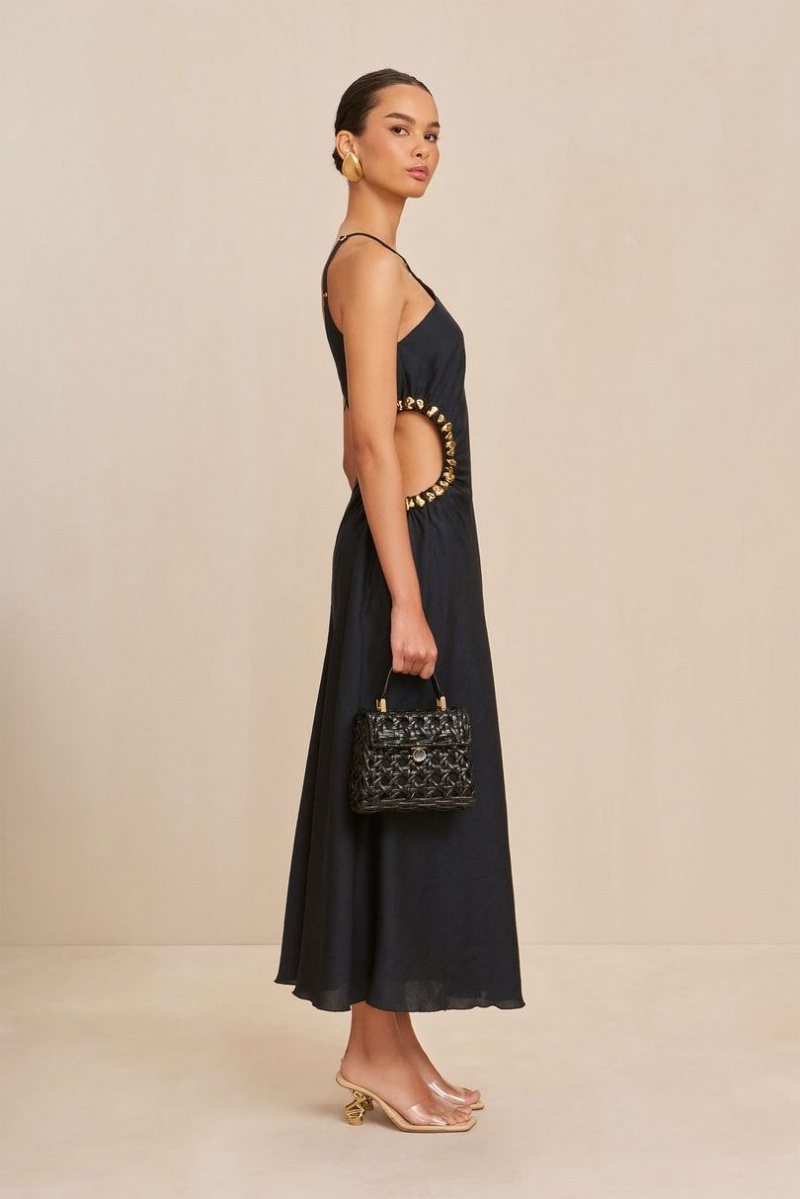 Cult Gaia Silvia Dress Black | NZ 362184A