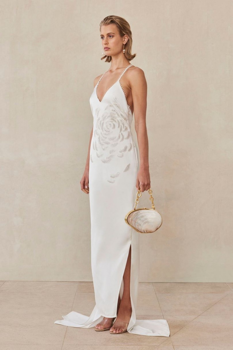 Cult Gaia Varena Gown Dress White | NZ 354701E